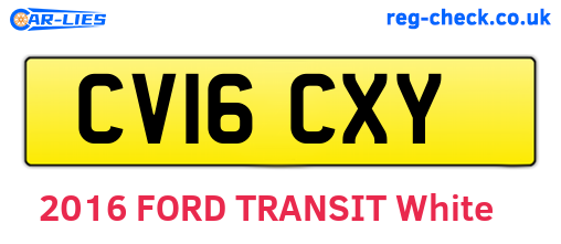 CV16CXY are the vehicle registration plates.