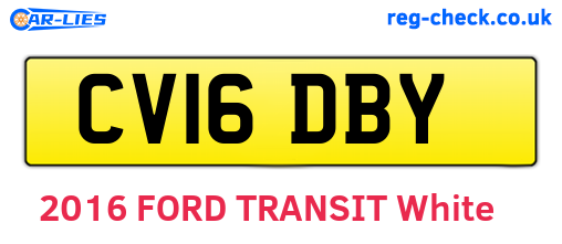 CV16DBY are the vehicle registration plates.