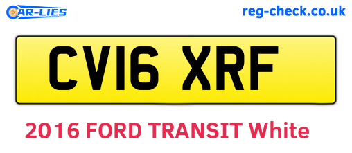 CV16XRF are the vehicle registration plates.