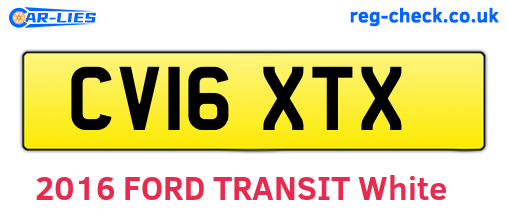 CV16XTX are the vehicle registration plates.