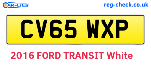 CV65WXP are the vehicle registration plates.