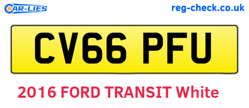 CV66PFU are the vehicle registration plates.
