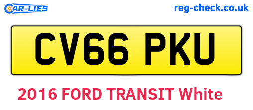 CV66PKU are the vehicle registration plates.