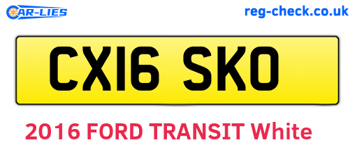 CX16SKO are the vehicle registration plates.