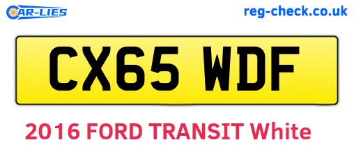 CX65WDF are the vehicle registration plates.