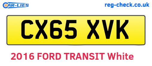 CX65XVK are the vehicle registration plates.