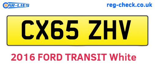 CX65ZHV are the vehicle registration plates.