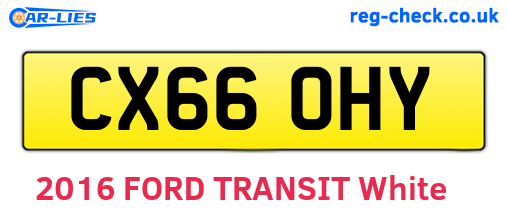 CX66OHY are the vehicle registration plates.