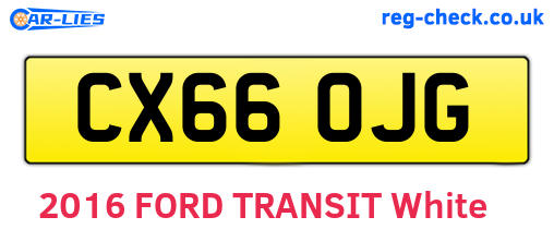 CX66OJG are the vehicle registration plates.