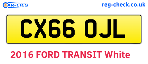 CX66OJL are the vehicle registration plates.