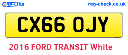 CX66OJY are the vehicle registration plates.