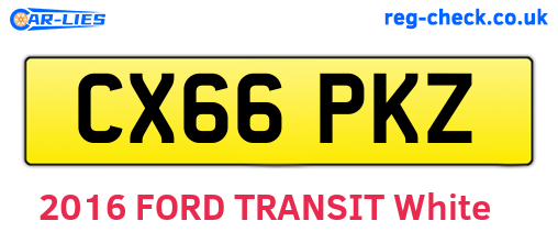 CX66PKZ are the vehicle registration plates.