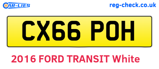 CX66POH are the vehicle registration plates.