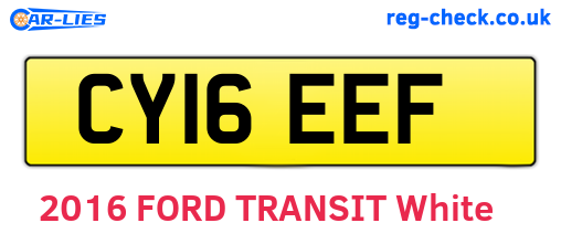CY16EEF are the vehicle registration plates.