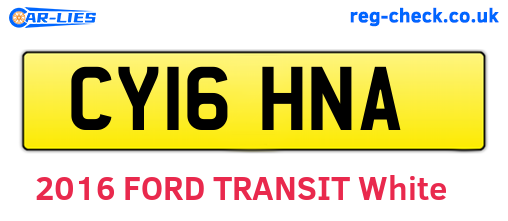 CY16HNA are the vehicle registration plates.