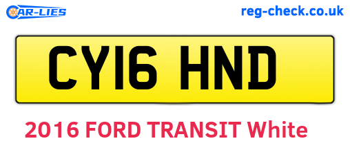 CY16HND are the vehicle registration plates.