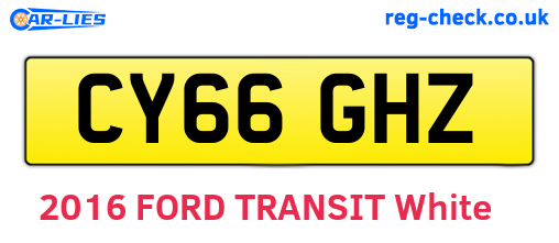 CY66GHZ are the vehicle registration plates.
