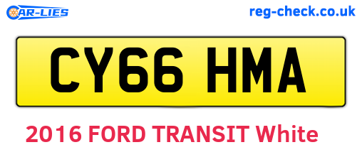 CY66HMA are the vehicle registration plates.