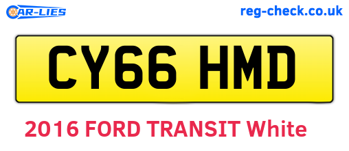 CY66HMD are the vehicle registration plates.