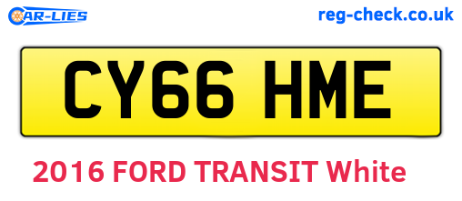 CY66HME are the vehicle registration plates.