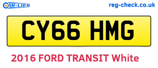 CY66HMG are the vehicle registration plates.