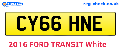 CY66HNE are the vehicle registration plates.