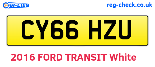 CY66HZU are the vehicle registration plates.
