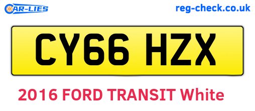 CY66HZX are the vehicle registration plates.