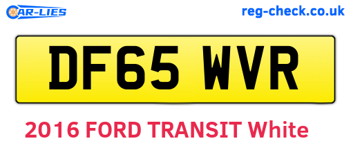 DF65WVR are the vehicle registration plates.