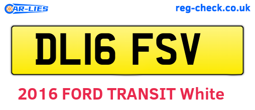 DL16FSV are the vehicle registration plates.