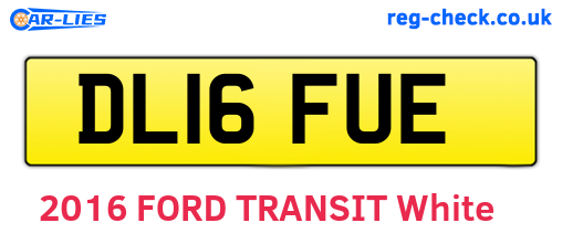 DL16FUE are the vehicle registration plates.