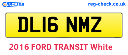 DL16NMZ are the vehicle registration plates.