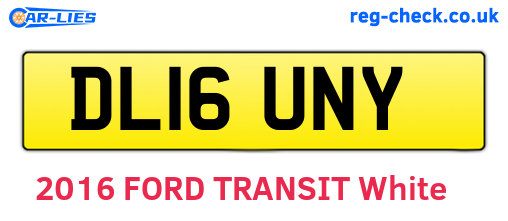 DL16UNY are the vehicle registration plates.