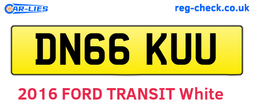 DN66KUU are the vehicle registration plates.