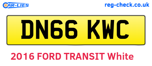 DN66KWC are the vehicle registration plates.