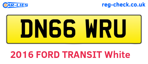 DN66WRU are the vehicle registration plates.