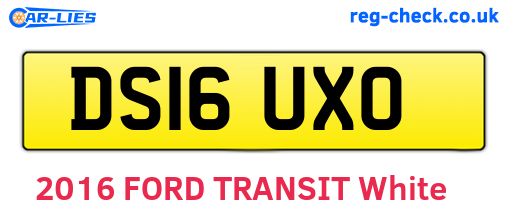 DS16UXO are the vehicle registration plates.