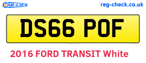 DS66POF are the vehicle registration plates.
