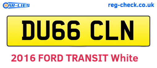 DU66CLN are the vehicle registration plates.