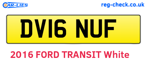 DV16NUF are the vehicle registration plates.