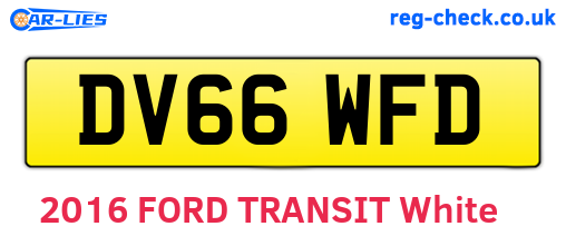DV66WFD are the vehicle registration plates.