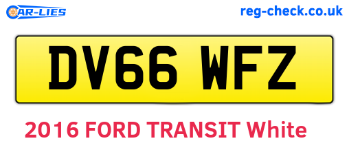 DV66WFZ are the vehicle registration plates.