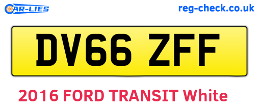 DV66ZFF are the vehicle registration plates.