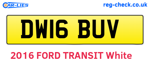 DW16BUV are the vehicle registration plates.
