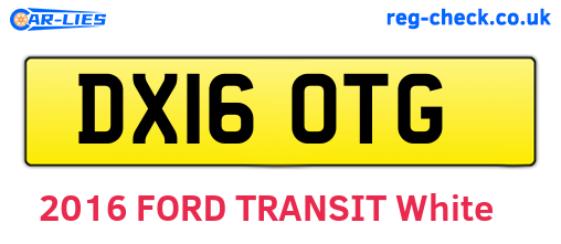 DX16OTG are the vehicle registration plates.