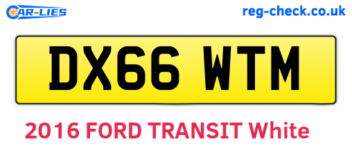 DX66WTM are the vehicle registration plates.