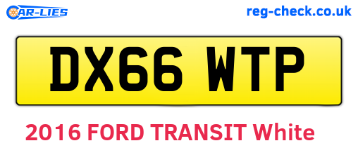 DX66WTP are the vehicle registration plates.