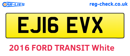 EJ16EVX are the vehicle registration plates.