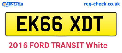 EK66XDT are the vehicle registration plates.