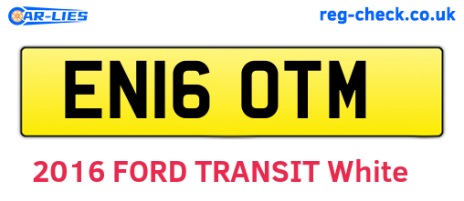 EN16OTM are the vehicle registration plates.